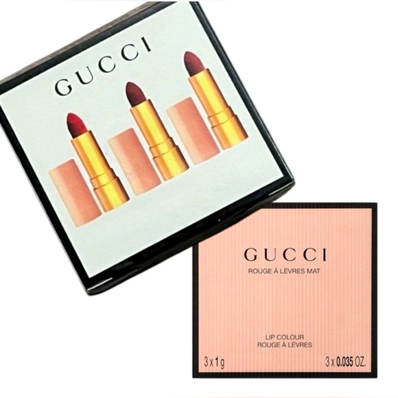 Gucci Other - Gucci Lipstick Set - Red, Pink, Brown Shades